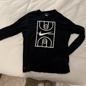 Black Nike Long Sleeve Basketball Shirt
